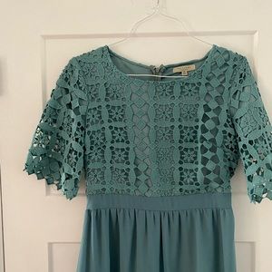 Partial lace dress